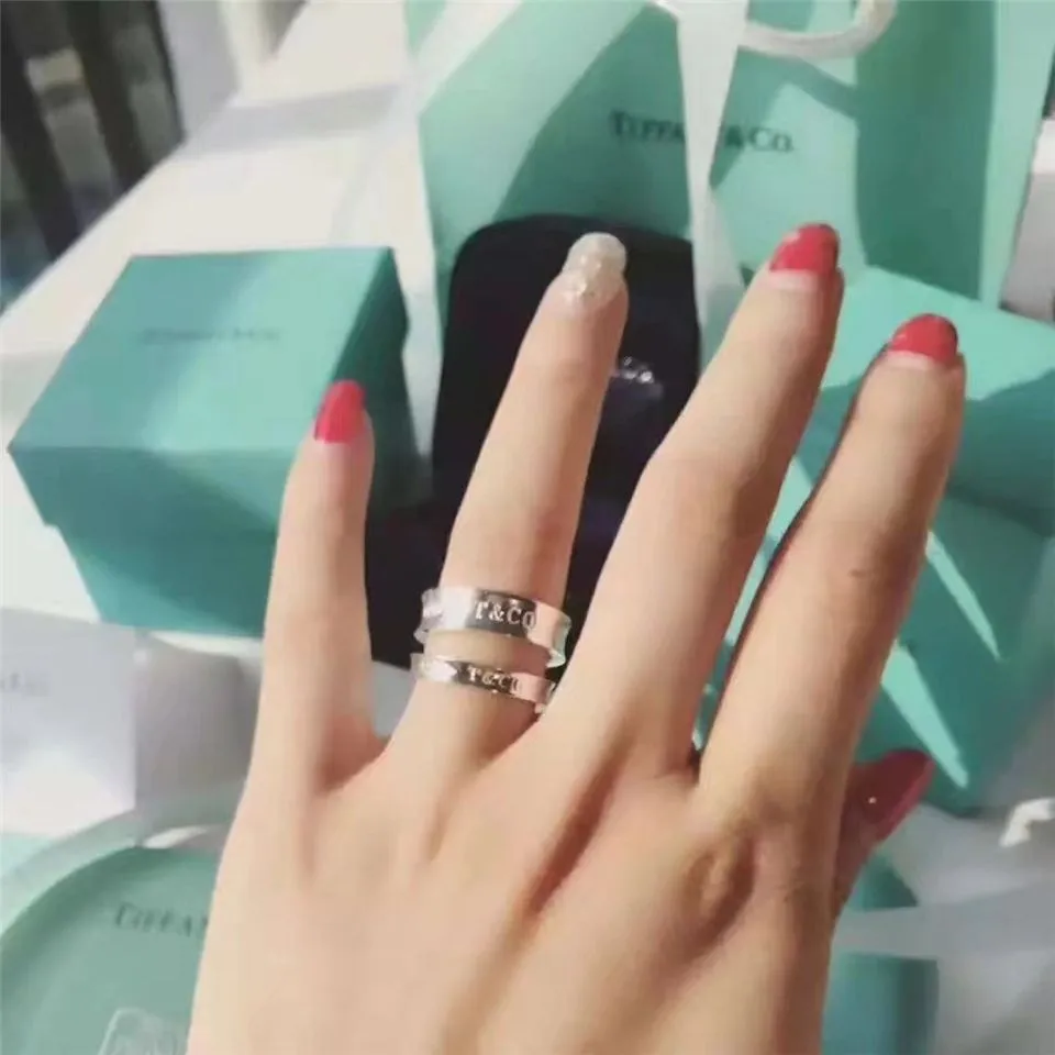 Best Tiffany 1837 Wide/Narrow Couples Rings Modern Wedding Women Meet Fashion GRP01703/GRP05652