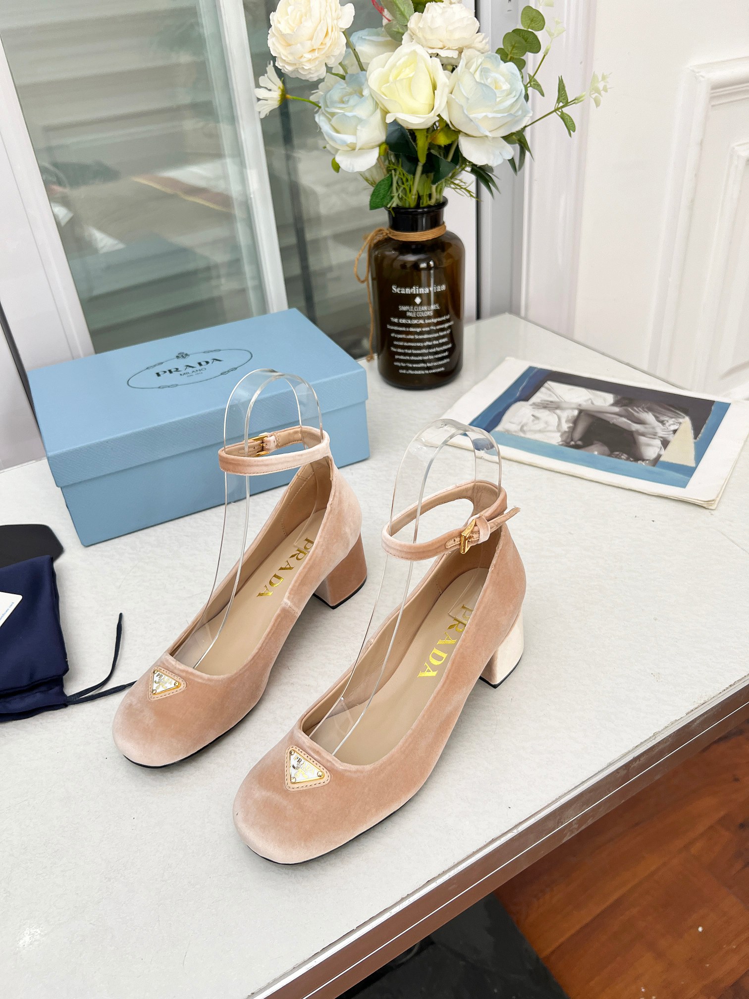 Prada Shoes New Mary Jane Coarse Heels
