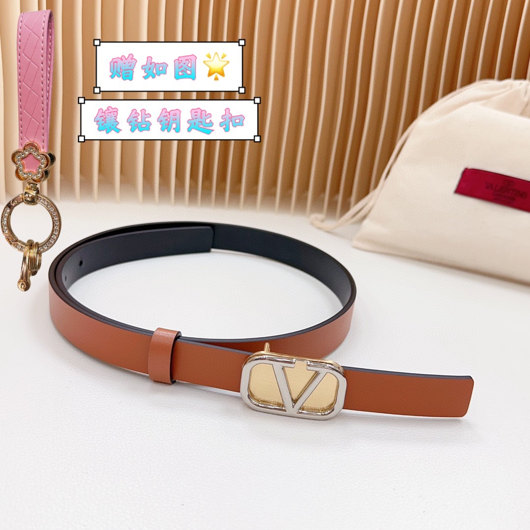 Valentino Leather Belts 1:1 Mirror Version