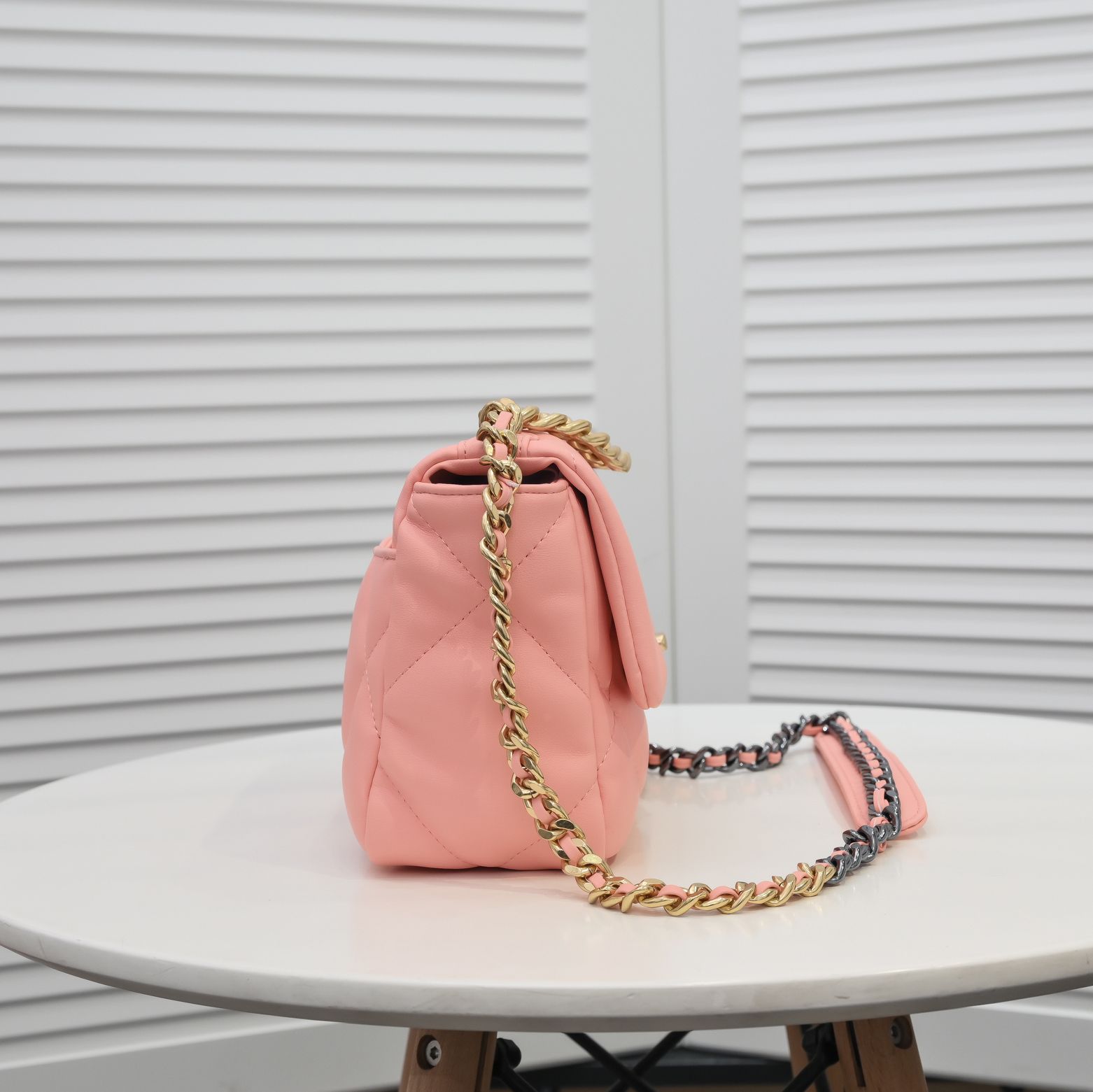 Chanel Lambskin Quilted Small 19 Flap Shoulder Bag Handbag