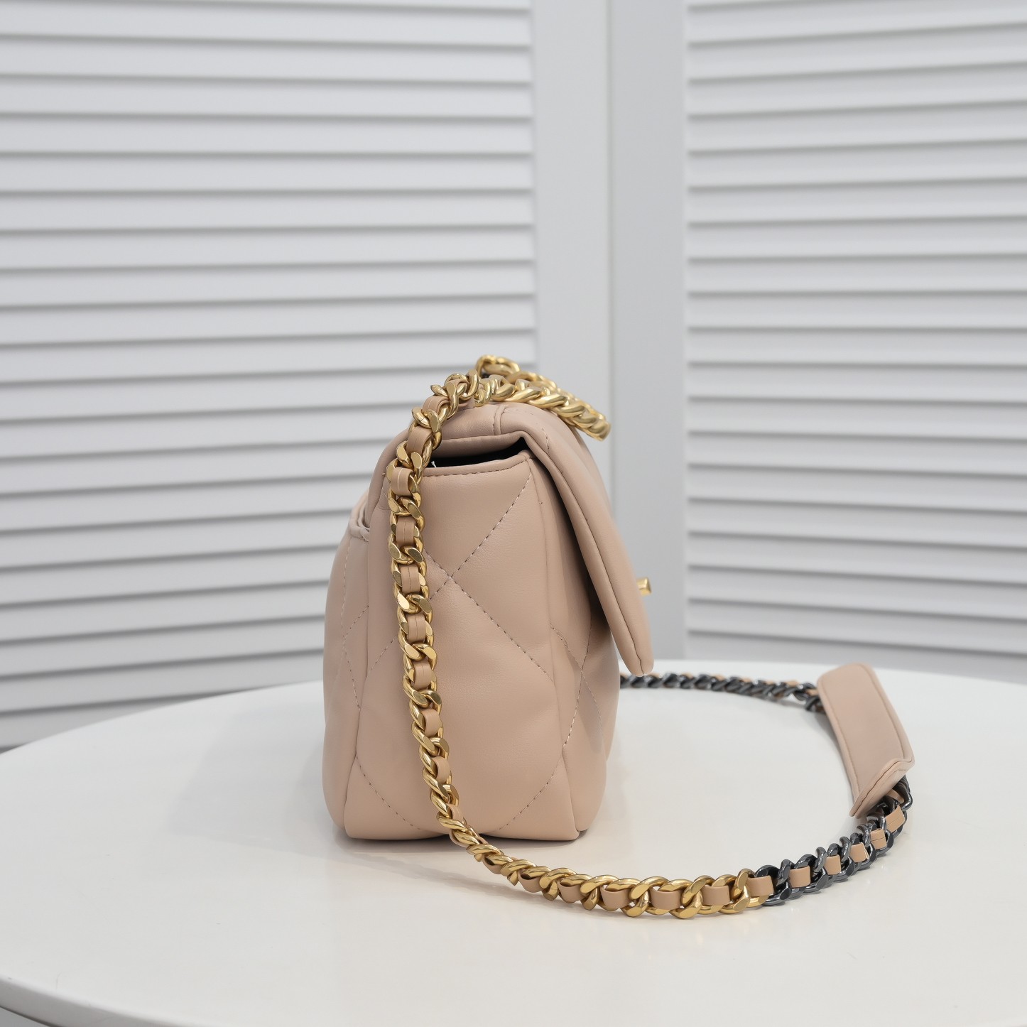 Chanel Lambskin Quilted Small 19 Flap Shoulder Bag Handbag