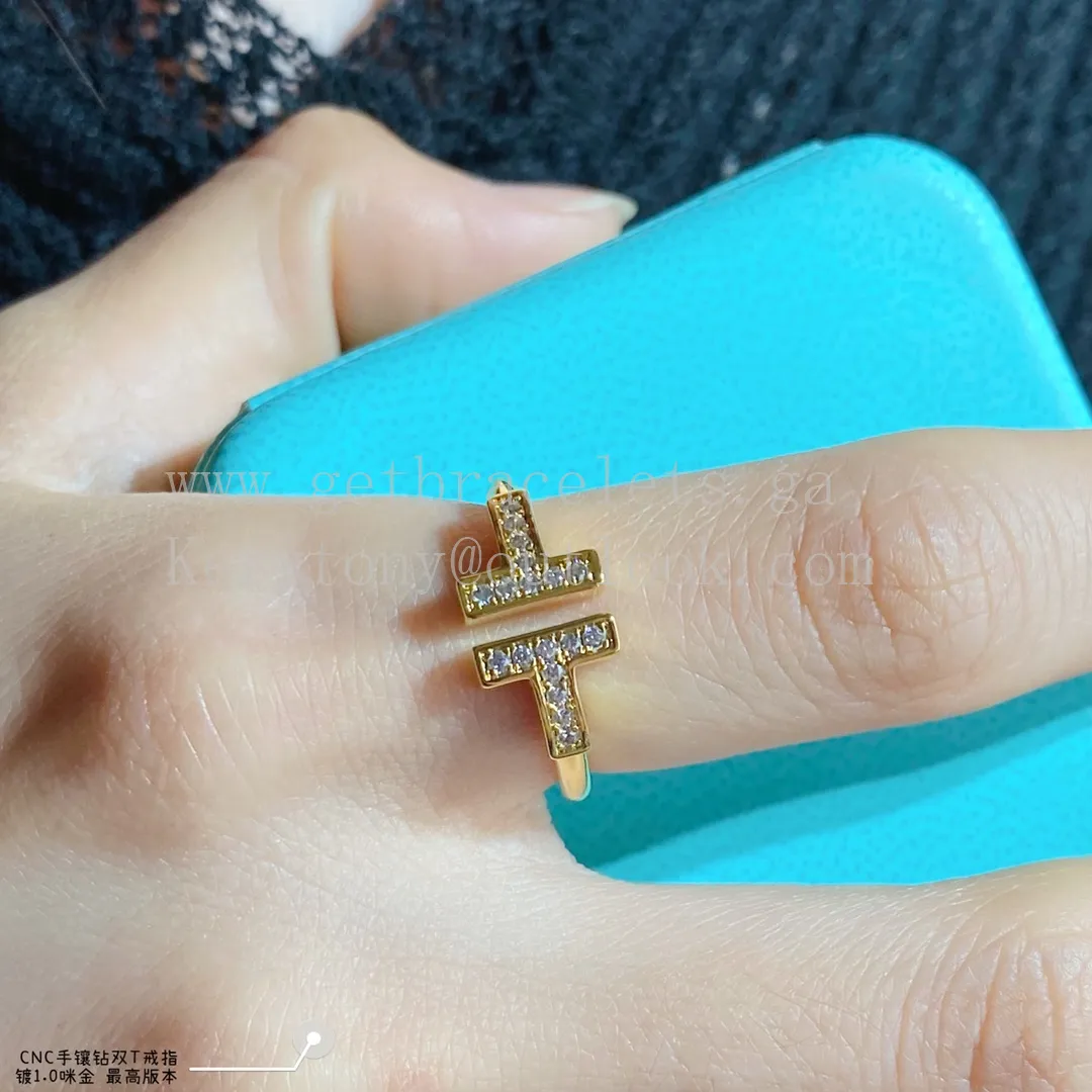 Tiffany T Diamonds Wire Ring Yellow Gold/Rose Gold/White Gold