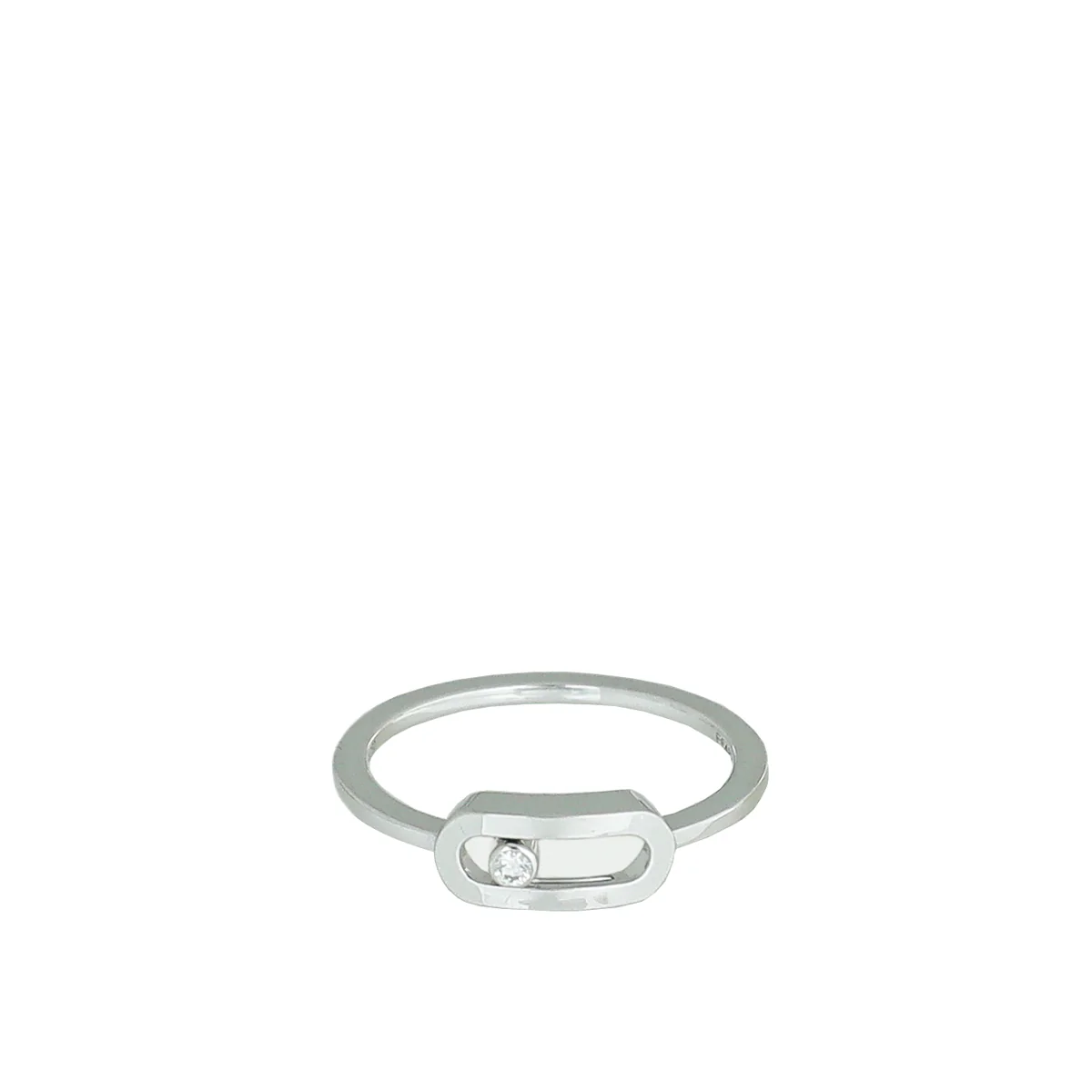 Messika 18K White Gold Diamond Move Uno Ring 50