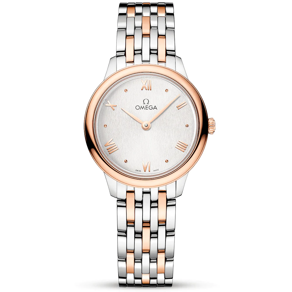 De Ville Prestige 27.5mm Two-Tone Silver/Rose Dial Bracelet Watch