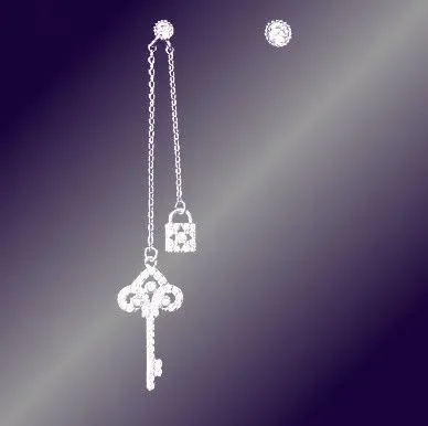 Tiffany Keys Enchant Tassel Asymmetrical Drop Earrings Couple Style Jewelry USA