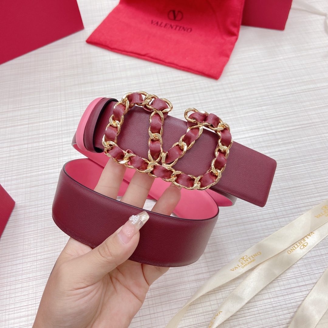 Valentino Leather Belts 1:1 Mirror Version