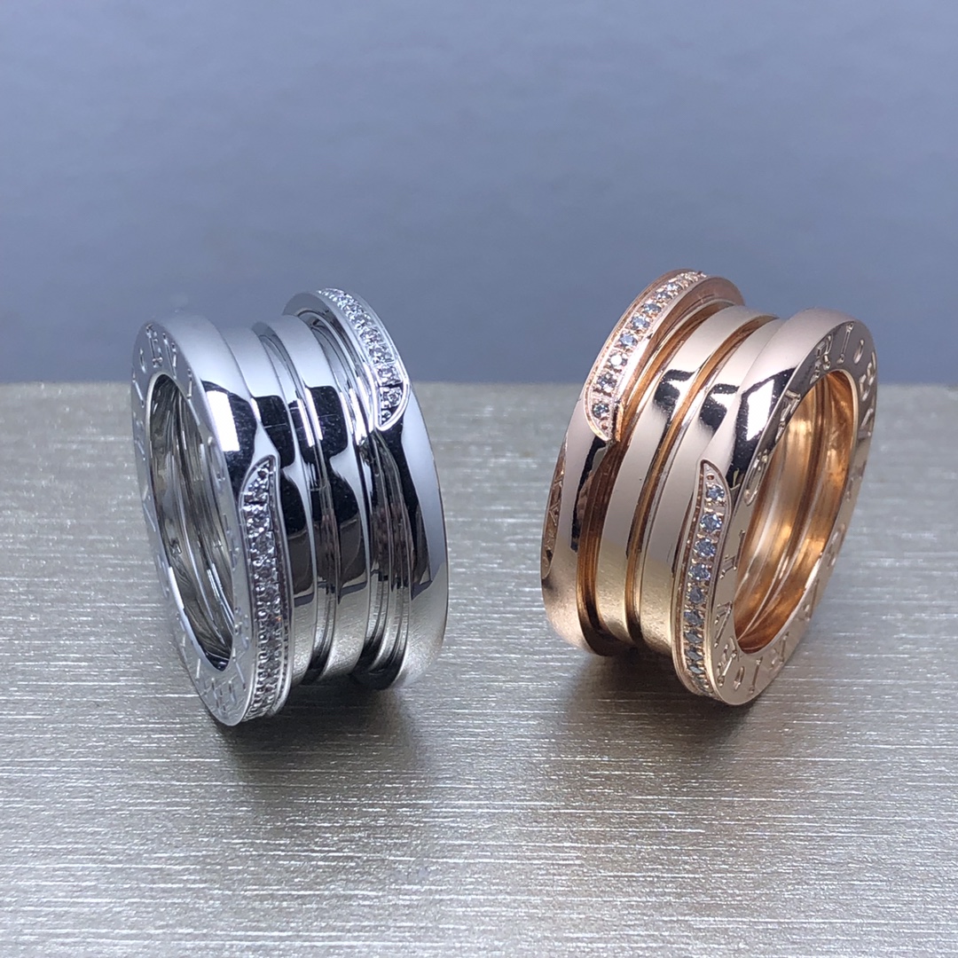 Bvlgari B.ZERO1 RING, White Gold,Rose Gold