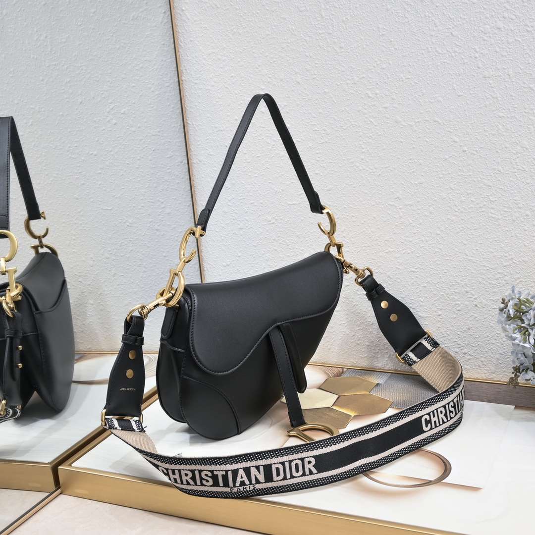 Saddle Bag Black with weave strap 1033 XB012 25.5cm