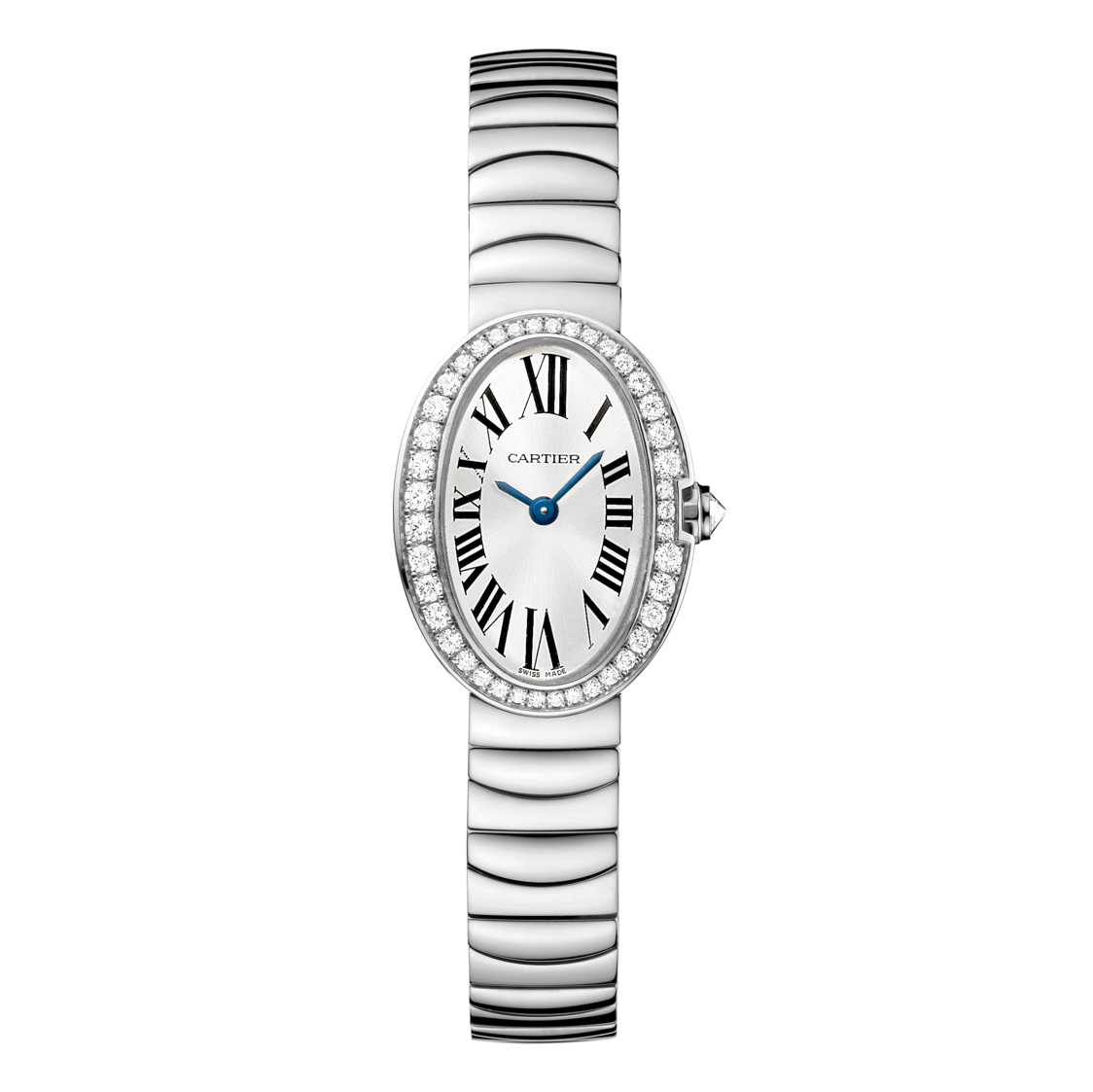 Cartier Baignoire 18K White Gold & Diamond Lady��s Watch, WB520025