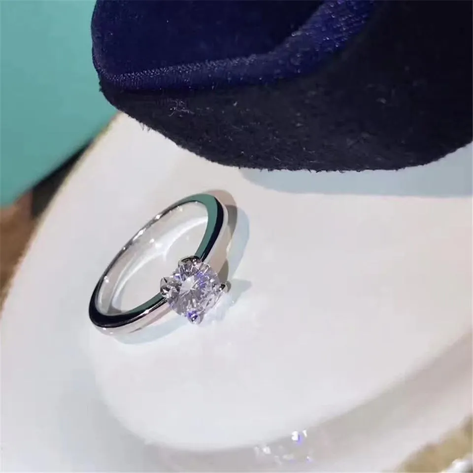 Best Selling Tiffany Harmony Ring Round Crystal Engagement Women Meet Fashion GRP06731