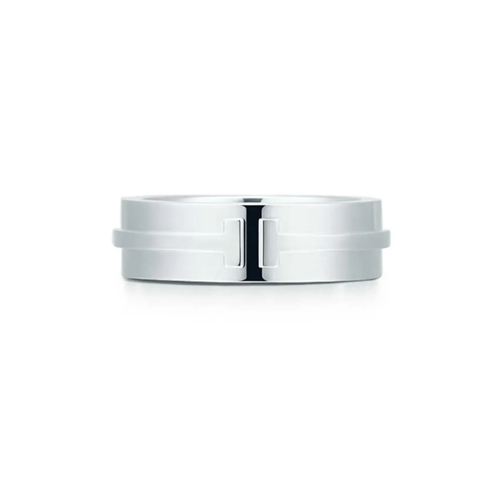 Tiffany T Two Ring Sterling Silver Unique Band Sale Party Style Lady Jewelry GRP09007/GRP09008