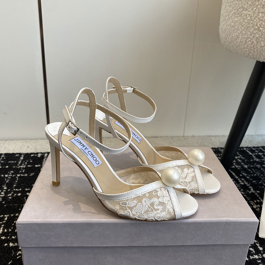 Jimmy Choo Sacora Leather Slingshot Fashion Buckle Slide Sandal (Replica)