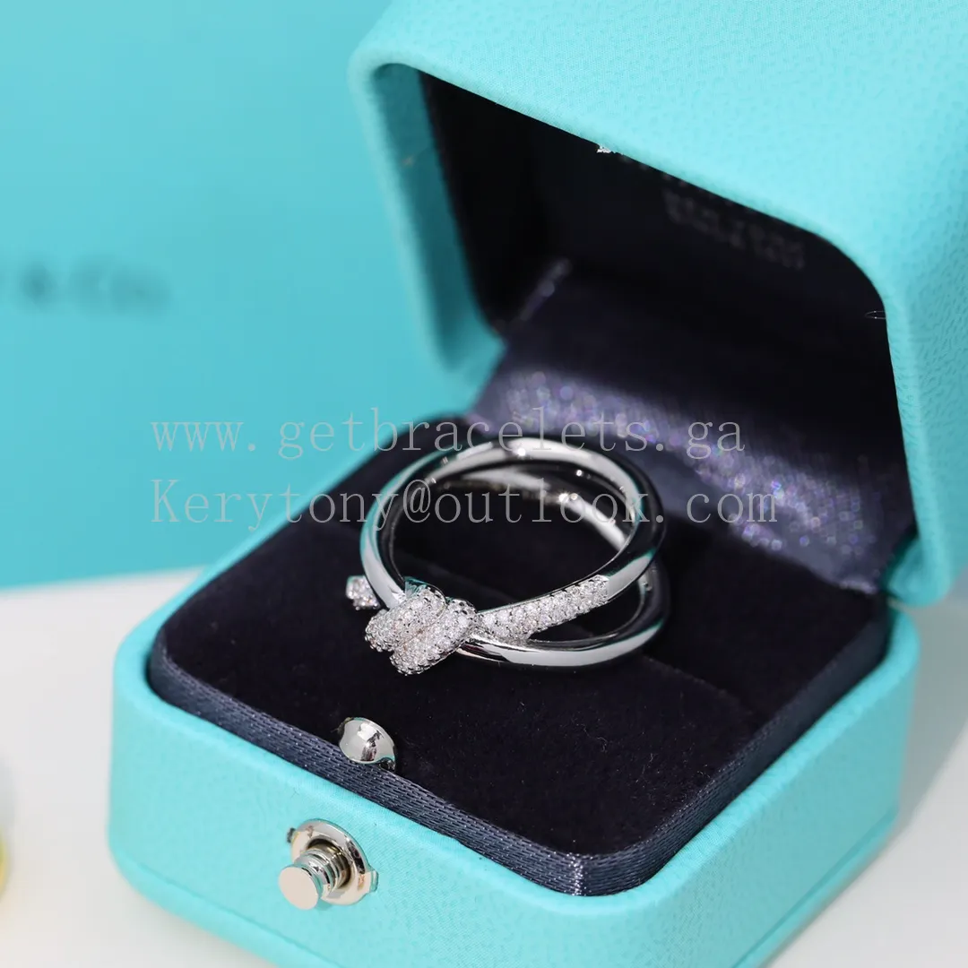 Tiffany Knot Ring Rose Gold/Yellow Gold/White Gold with Diamonds