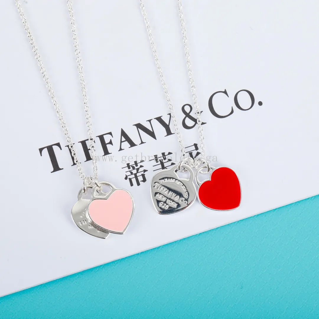 Return to Tiffany Tiffany Blue Double Heart Tag Pendant in Silver Mini