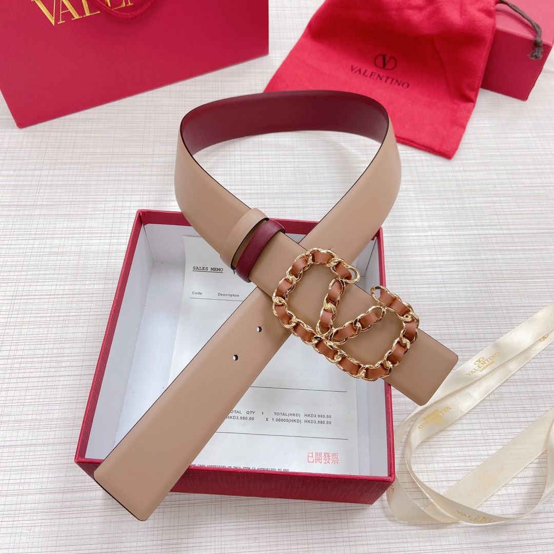 Valentino Leather Belts 1:1 Mirror Version