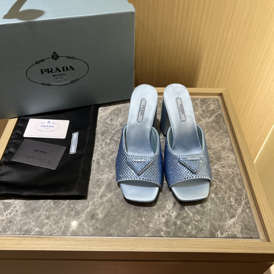 Prada shoes Diamond High heels 9CM sandal 005