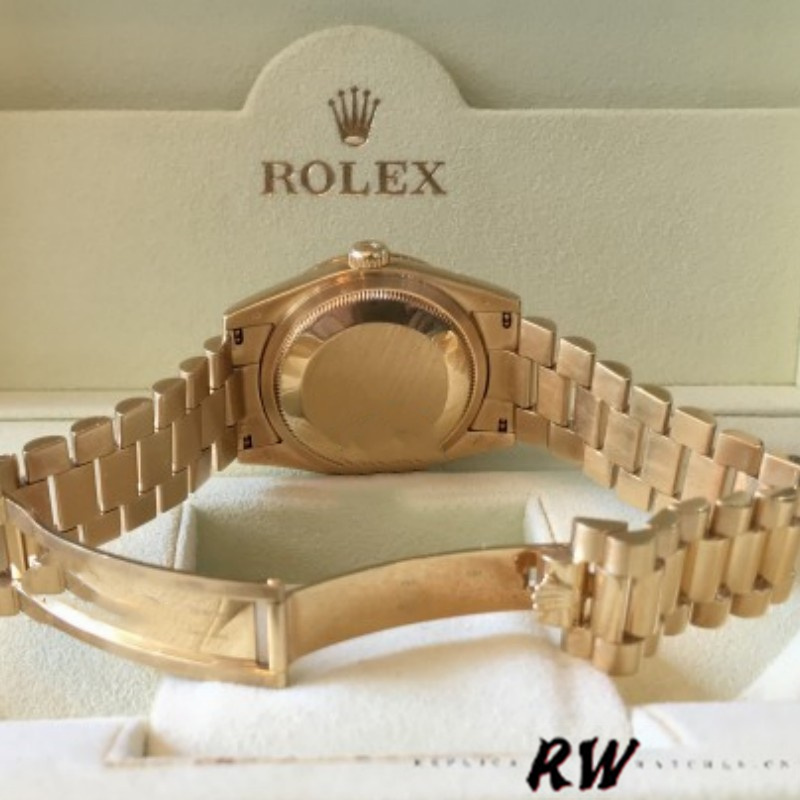 Rolex Day-Date 118388 Diamond Bezel Silver Index Dial 36MM Unisex Replica Watch