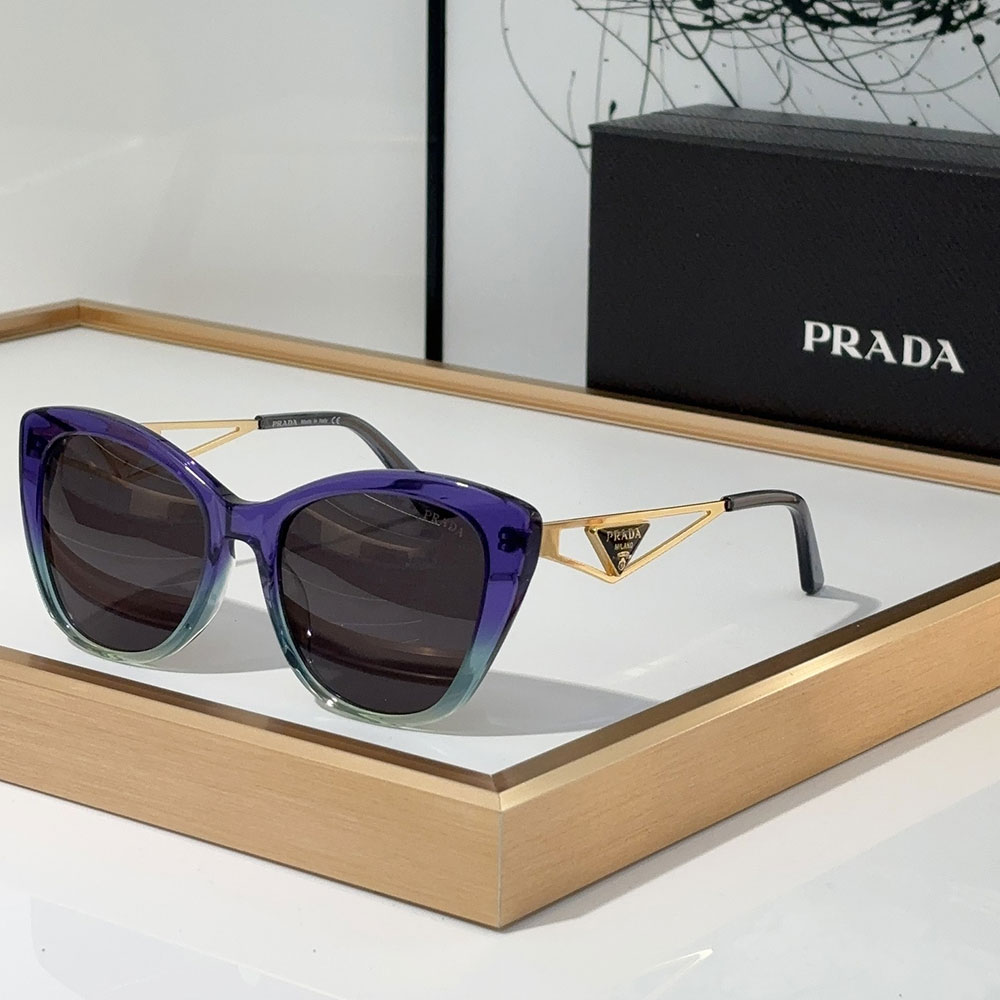 Prada Mirror leg Hollowed Out Stereoscopic Logo sunglasses Top quality 锛�Replica锛�