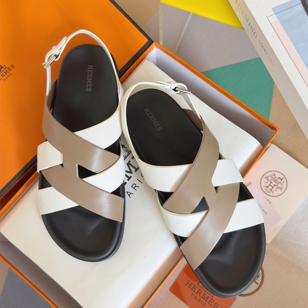 Hermes Shoes Kazimir series couple sandals