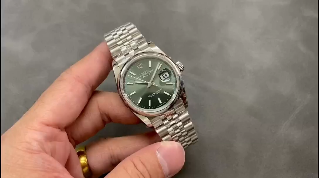 Rolex Datejust 36 Stainless Steel Mint Green Dial Jubilee M126200-0023