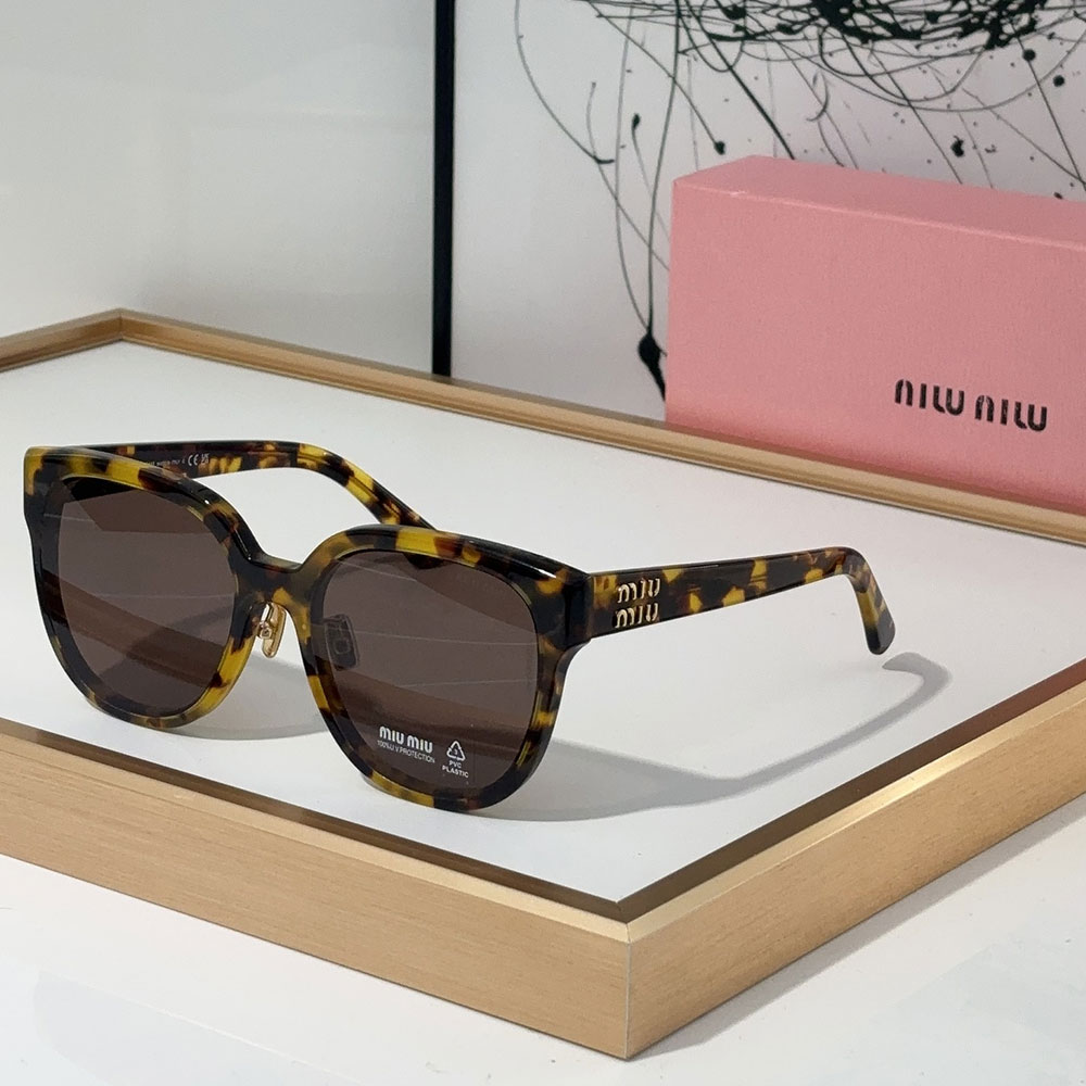 Miumiu Mirror leg logo irregular shaped Sunglasses Top quality 锛�Replica锛�