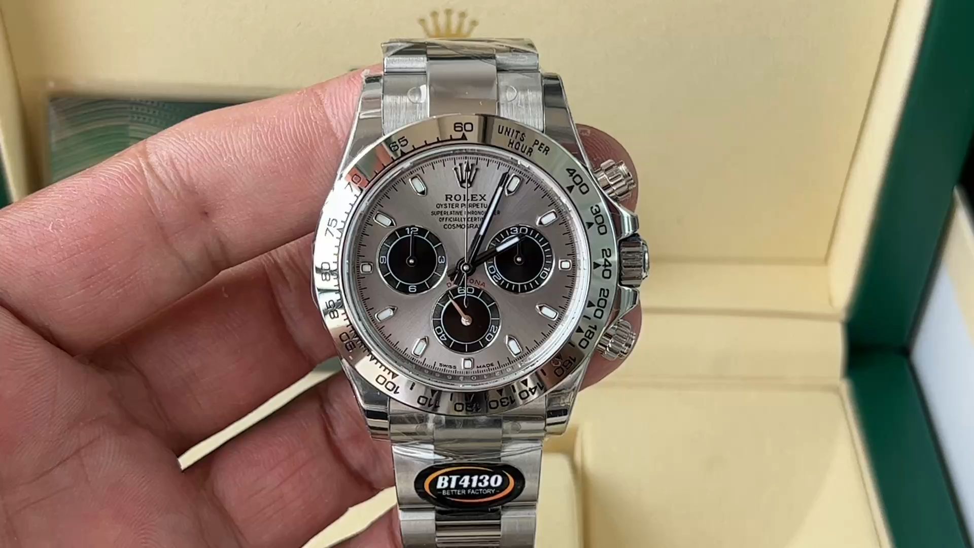 Rolex Cosmograph Daytona 116509 Silver Index Dial 40MM Mens Replica Watch