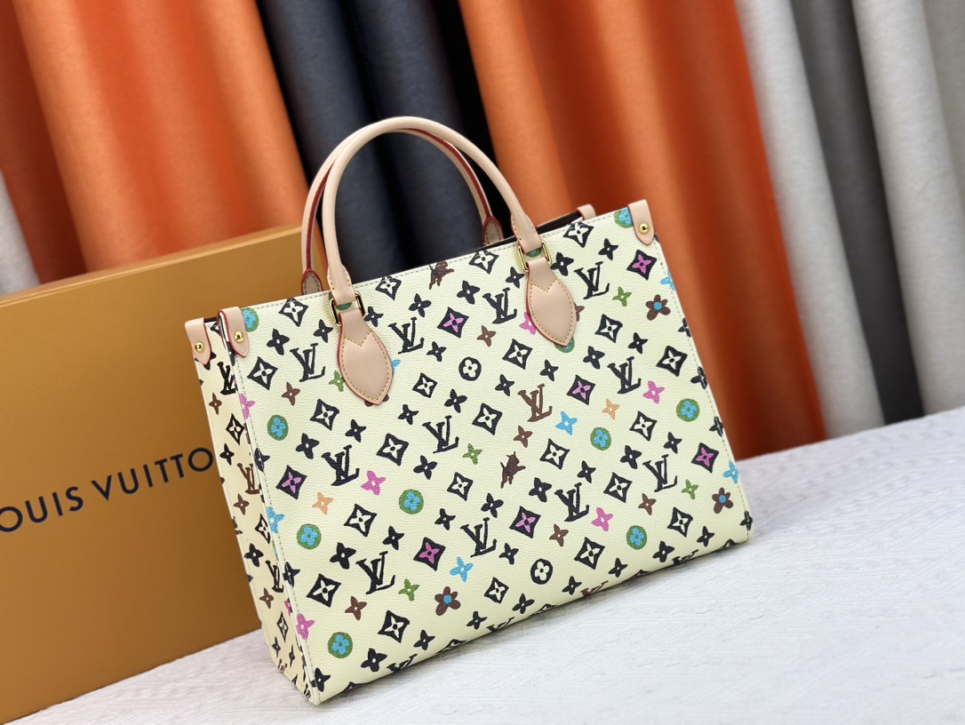Louis Vuitton On The Go Tote M46542 Shoulder Bag Handbag