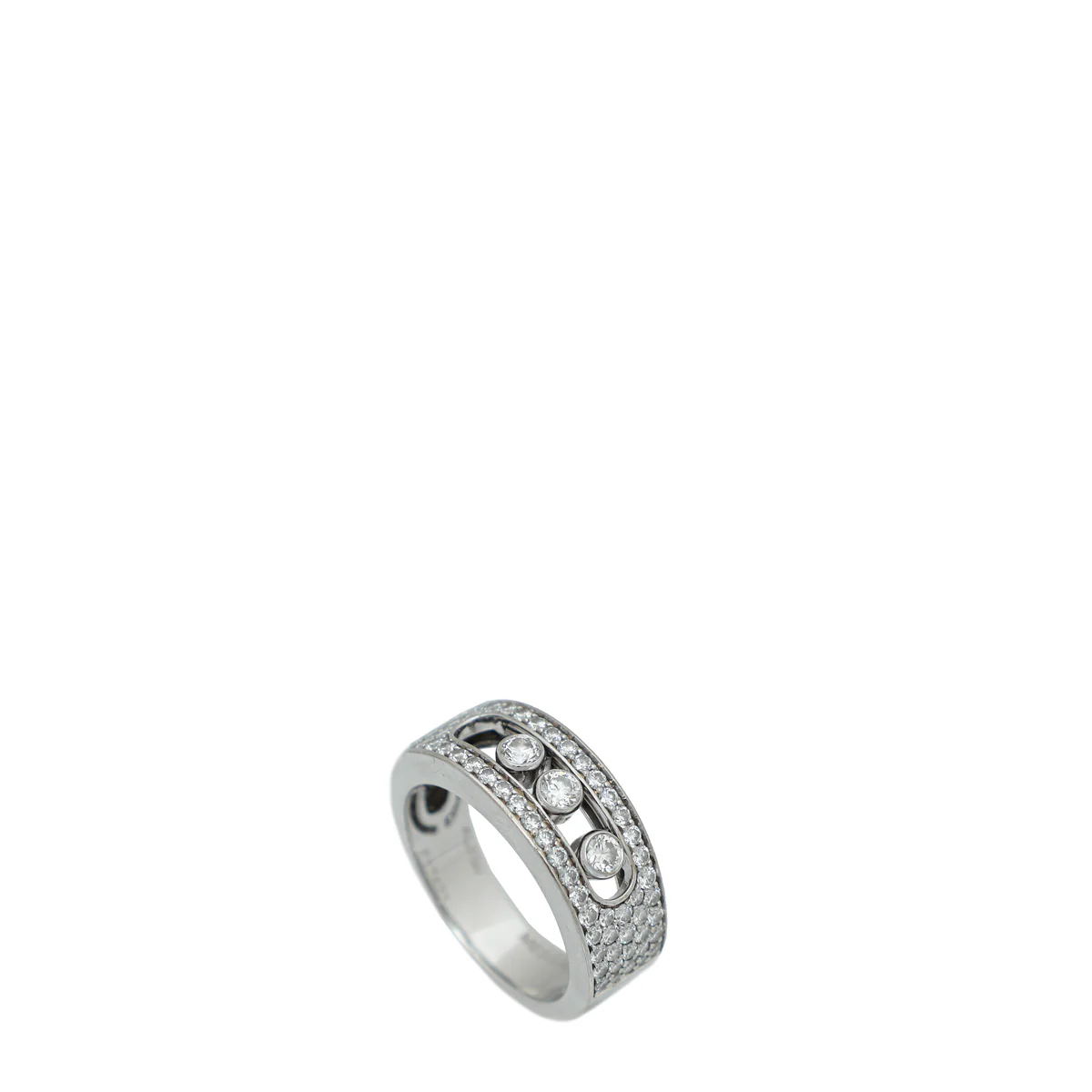 Messika 18K White Gold Move Joaillerie Pav茅 Diamond Small Model Ring 54