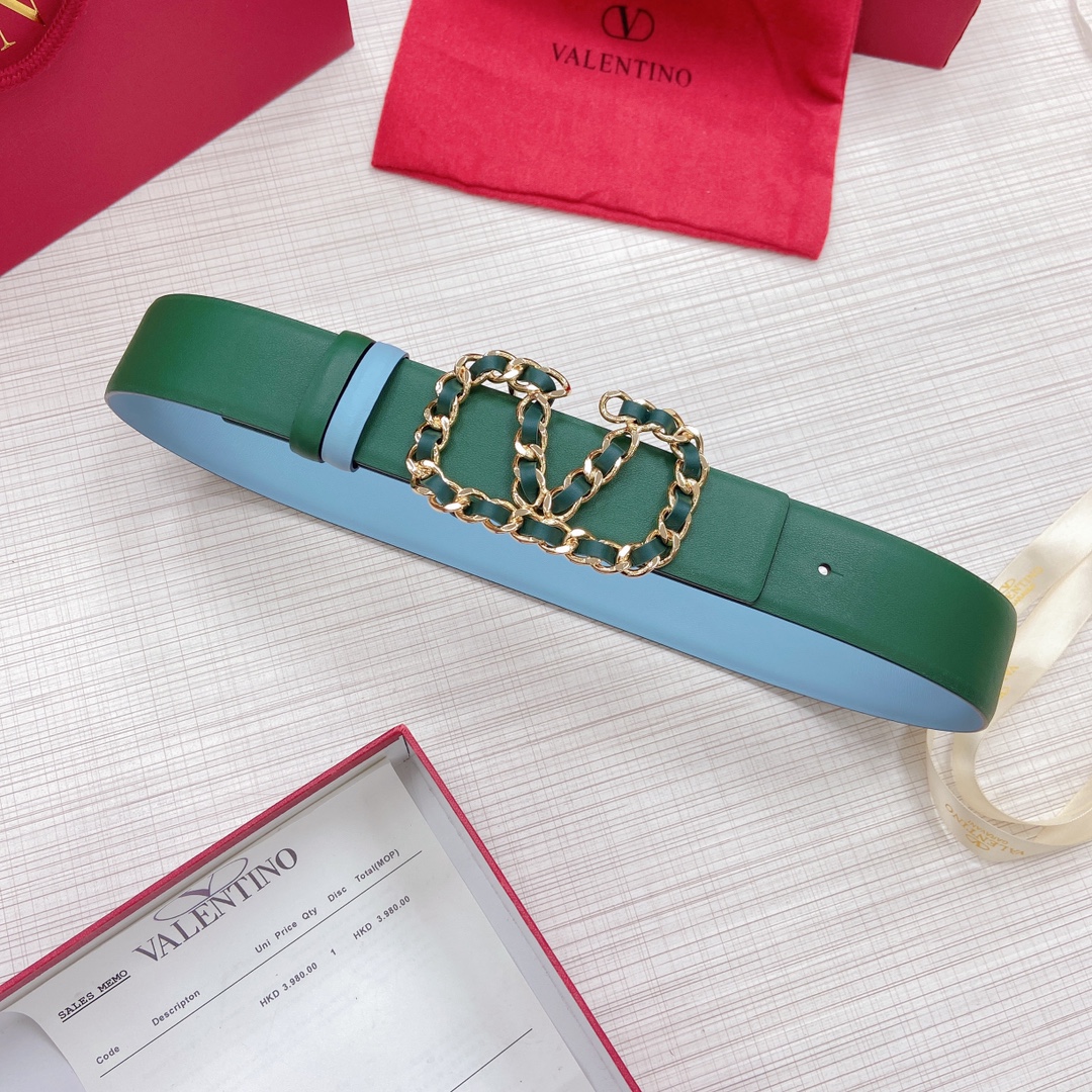 Valentino Leather Belts 1:1 Mirror Version