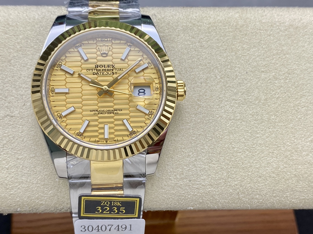 Rolex Datejust 126233 Champagne Motif dial 36MM Unisex Replica Watch