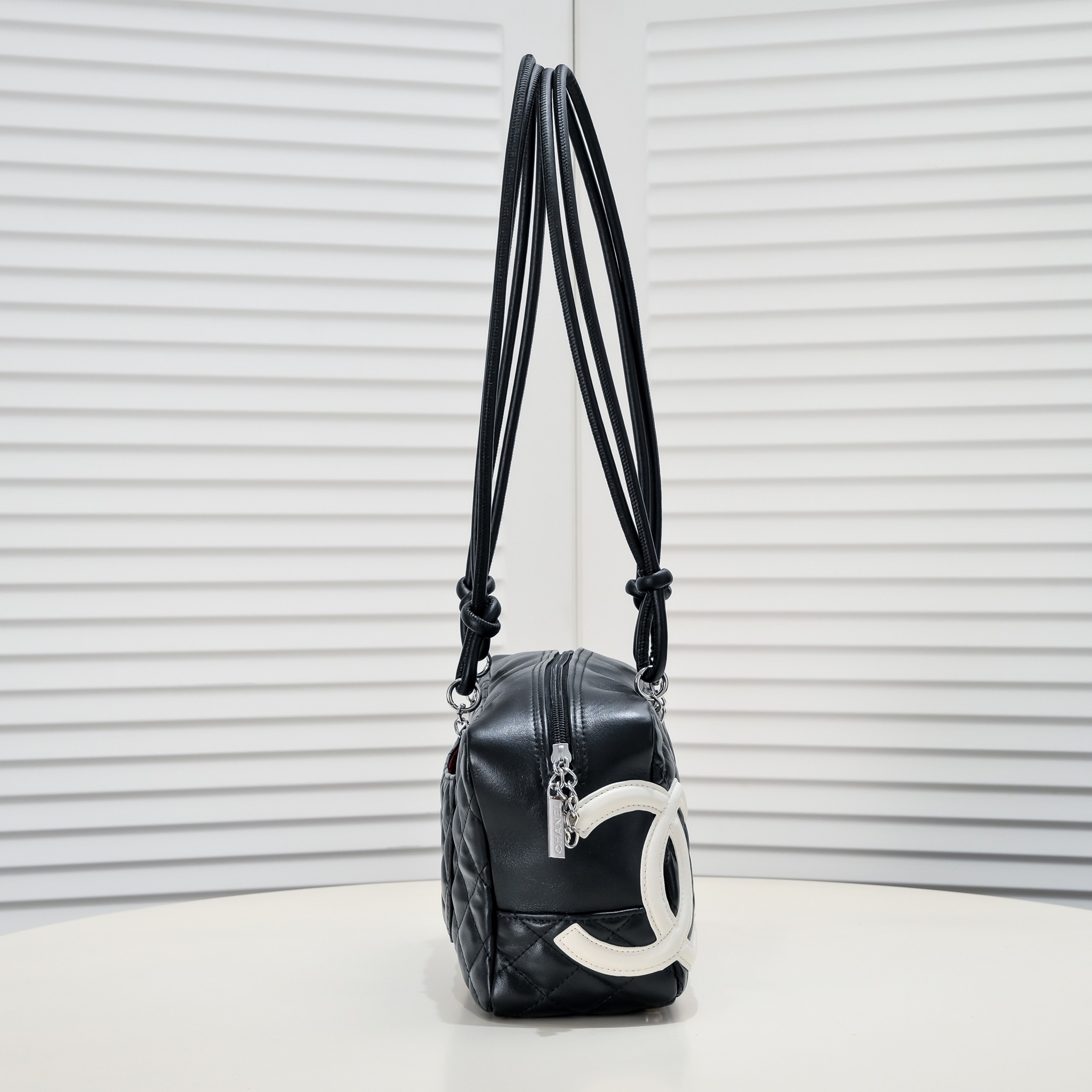 Chanel Ligne Cambon Bowling Bag Large Shoulder Bag Handbag