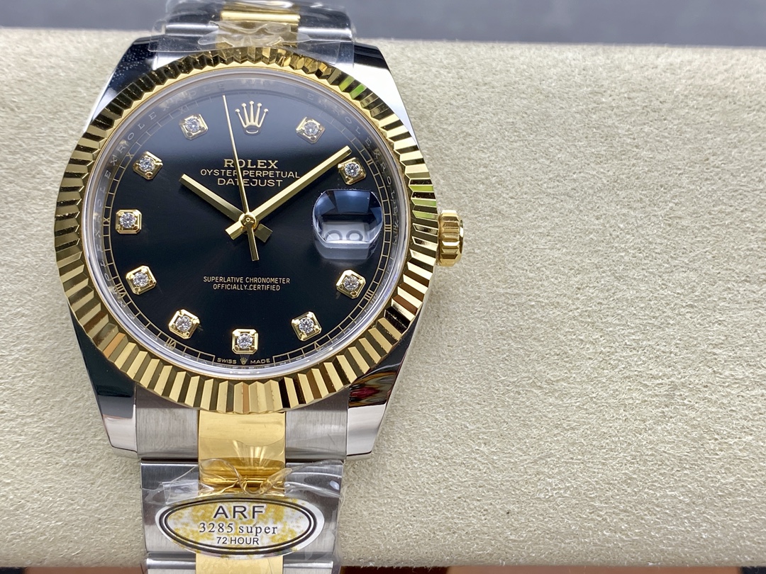 Rolex Datejust 41 Black Diamond Dial M126333 0005 Men's Watch