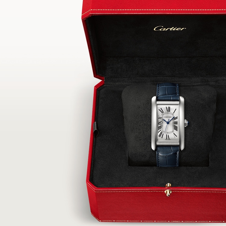 CARTIER TANK AMERICAINE Blue Strap 26.6 mm