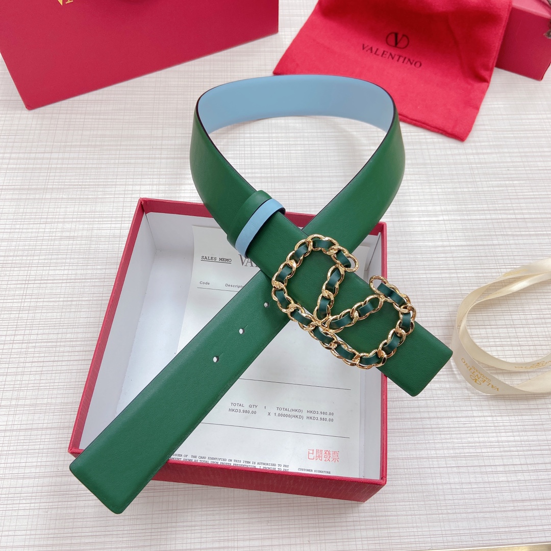 Valentino Leather Belts 1:1 Mirror Version