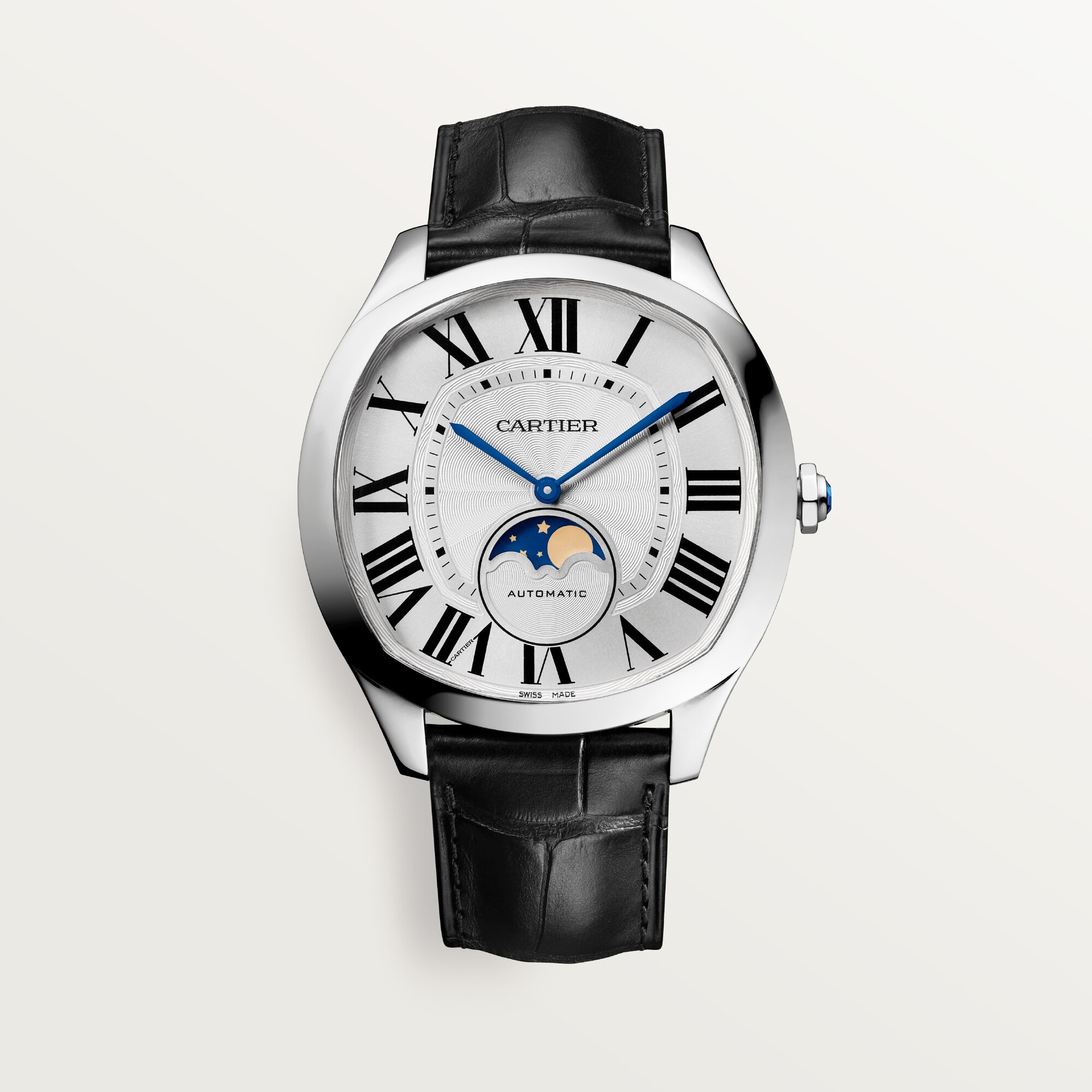 Cartier Drive Moon Phases Stainless steel Men��s Watch, WSNM0017