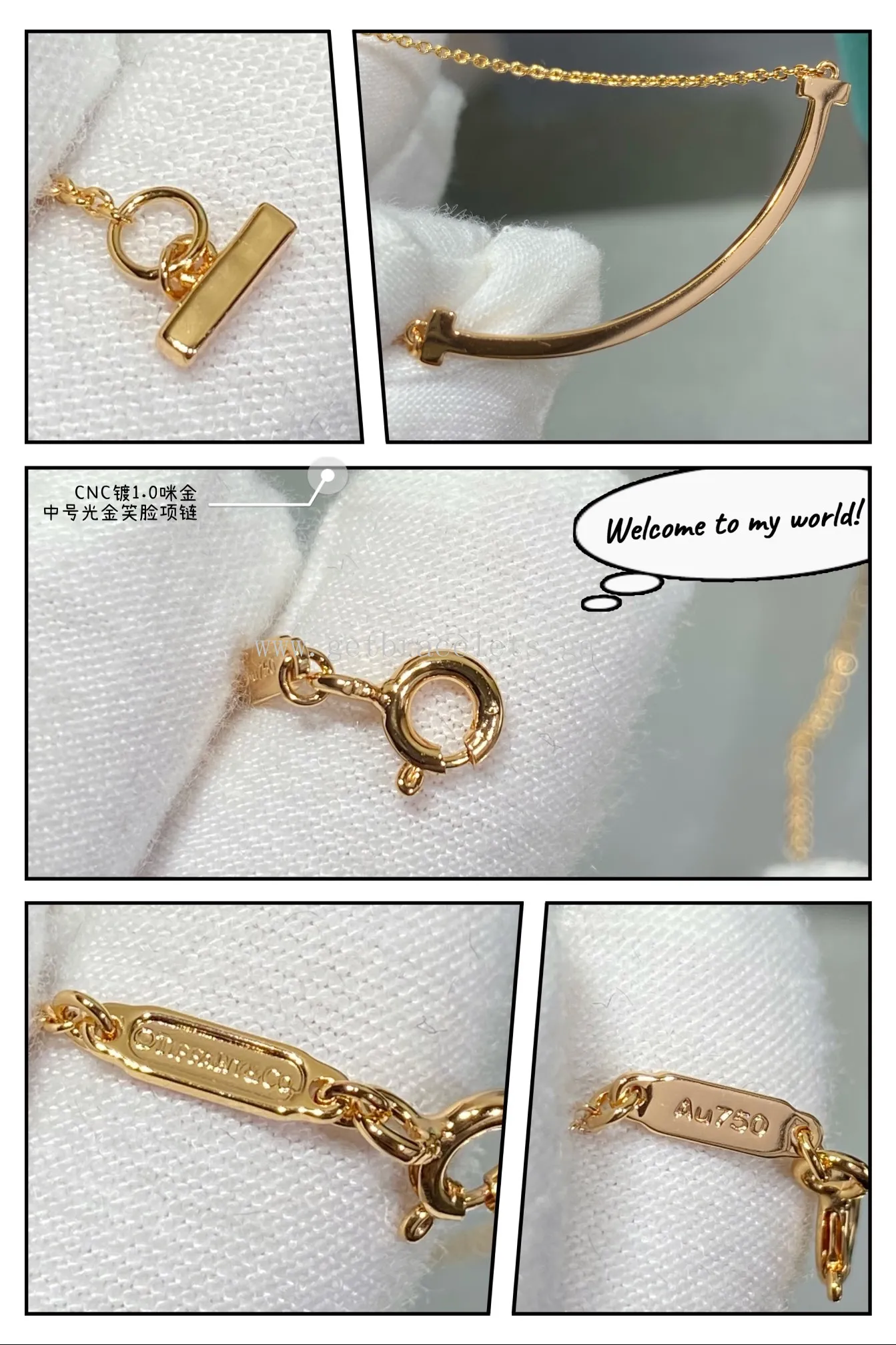 Tiffany T Medium Smile Pendant Yellow Gold/Rose Gold/White Gold