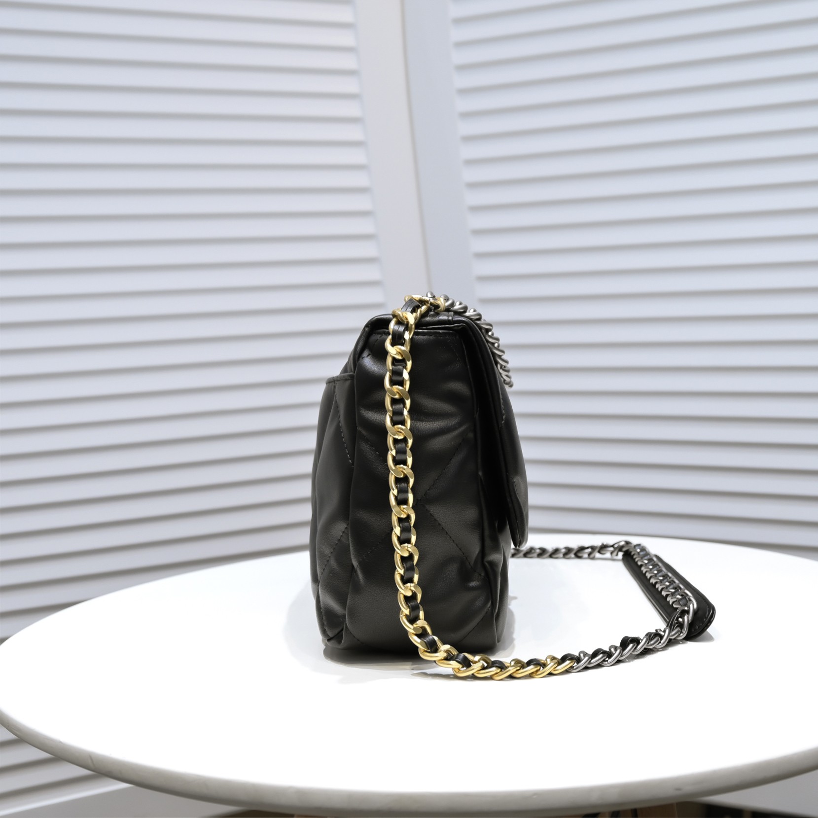 Chanel Lambskin Quilted Medium19 Flap Shoulder Bag Handbag