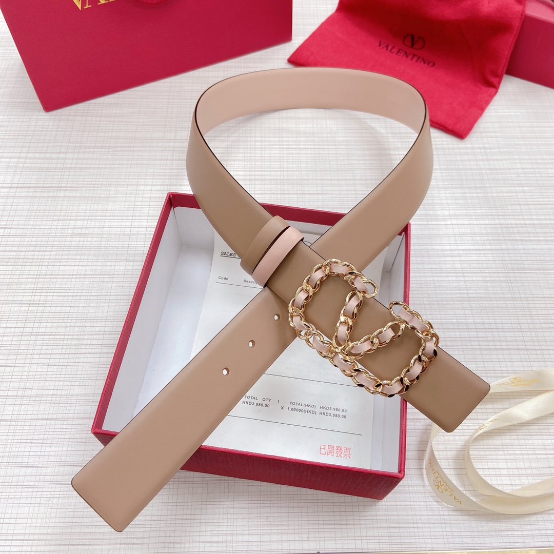 Valentino Leather Belts 1:1 Mirror Version