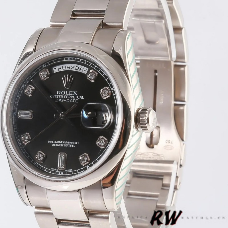 Rolex Day-Date 118209 Black dial 36mm Unisex Replica Watch