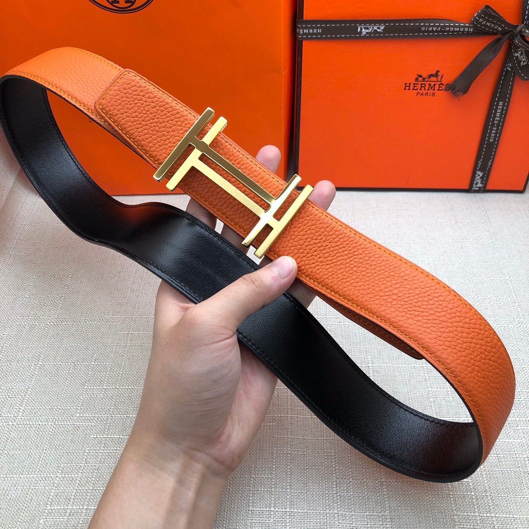 Hermes H Belt Buckle & Reversible Brown For Women, Women Belt 380MM