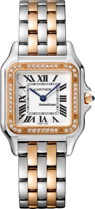 Cartier Panth猫re 18K Pink Gold & Stainless Steel & Diamonds Ladies Watch, W3PN0007