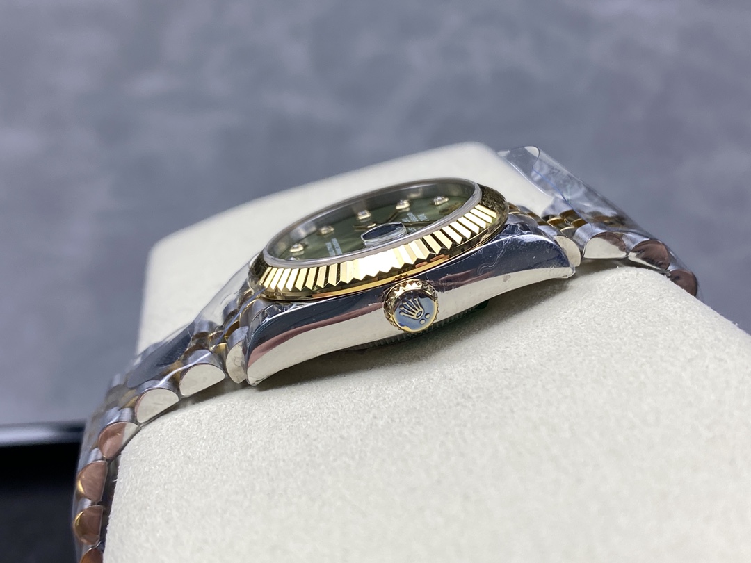 Rolex Datejust 31mm Stainless Steel and Yellow Gold 278273 0003 Green Jubilee