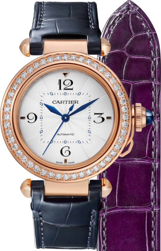 Cartier Pasha 35 mm Rose Gold & Diamonds Lady��s Watch, WJPA0012