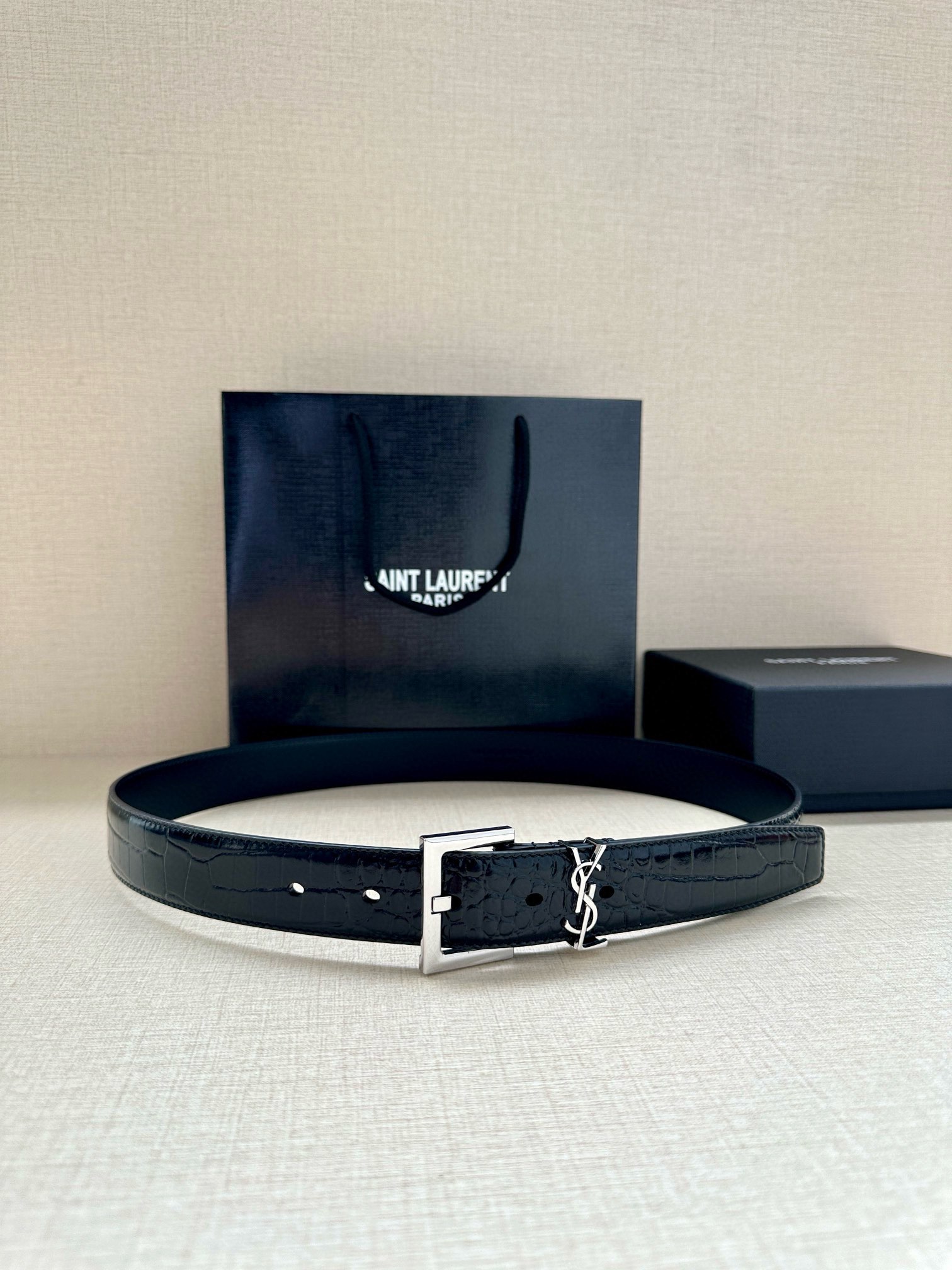 YSL Saint Laurent Leather Belts 1:1 Mirror Version
