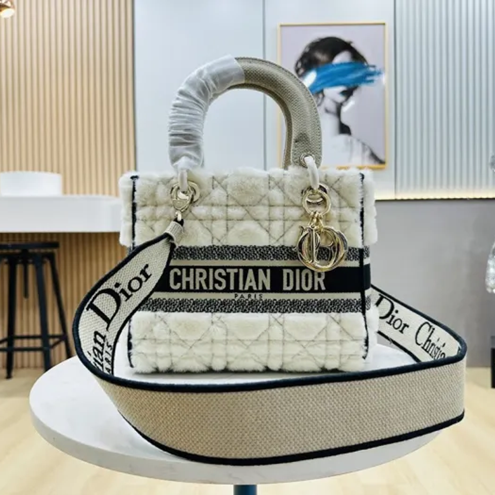 10A + top quality Dior Medium Lady D-Lite Bag 9920 DD003 24cm