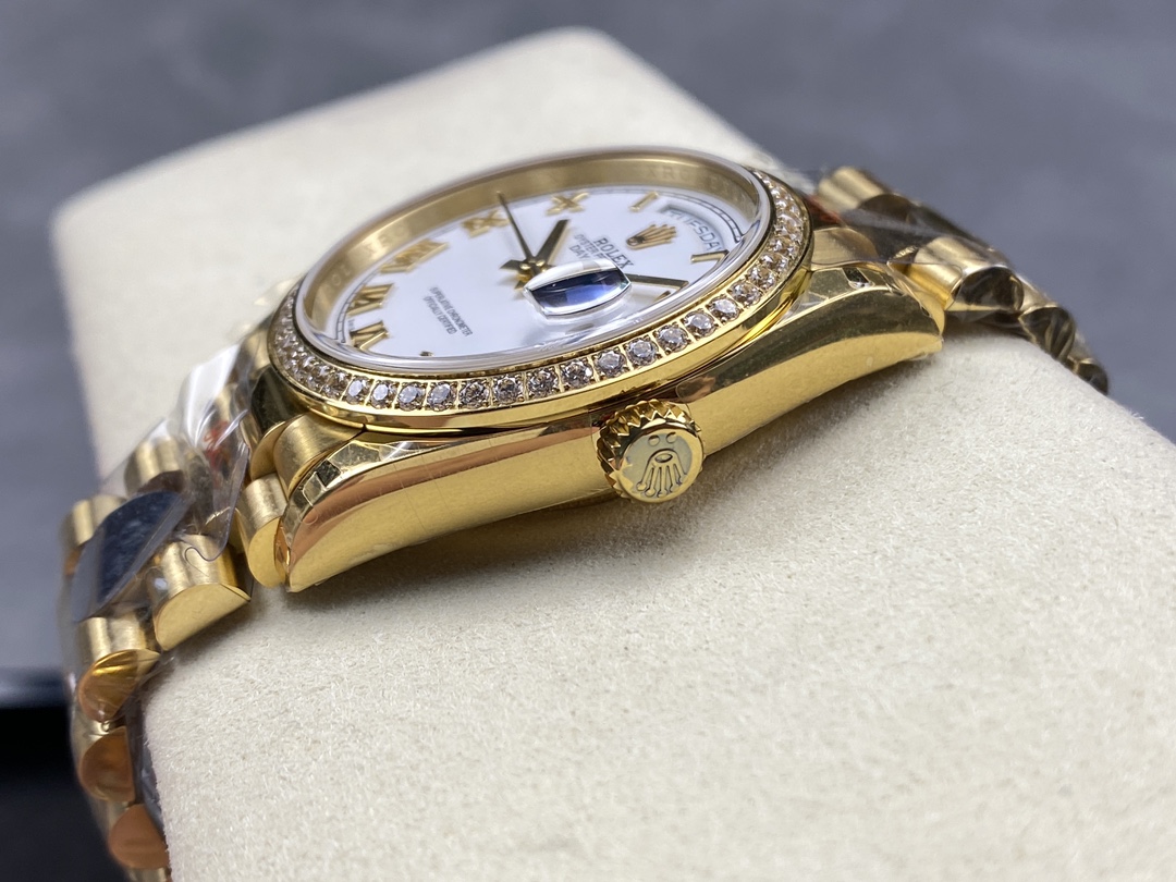 Rolex Day Date 36 Yellow Gold m128348rbr 0064 White Dial