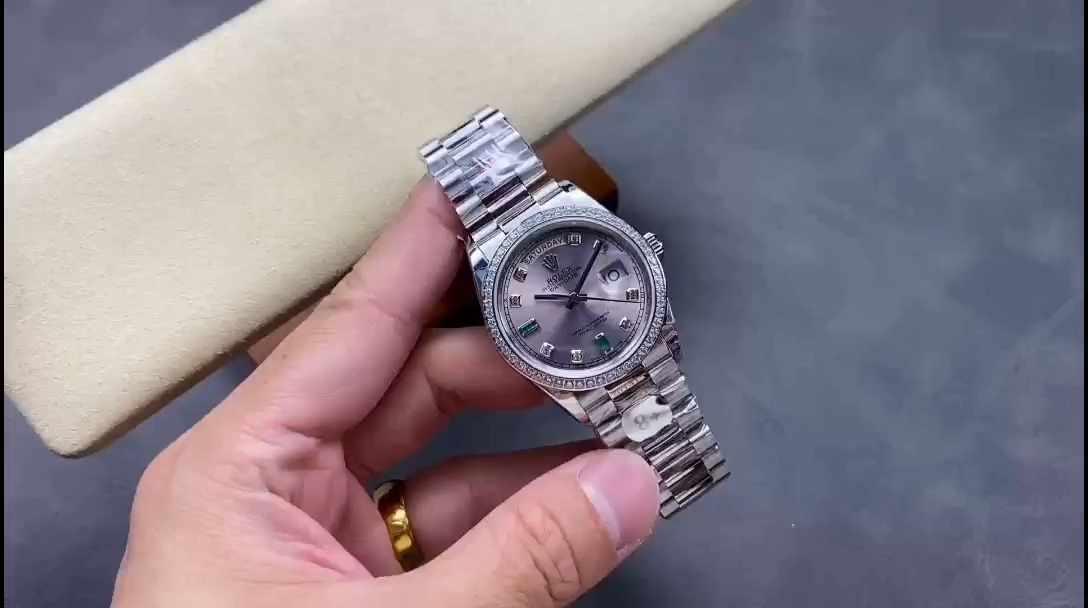 Rolex Day Date 118346 Rhodium Grey Dial 36mm Unisex Replica Watch
