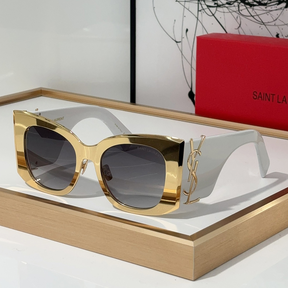 Saint Laurent YSL Logo Embellished Sunglasses Top Quality锛�Replica锛�