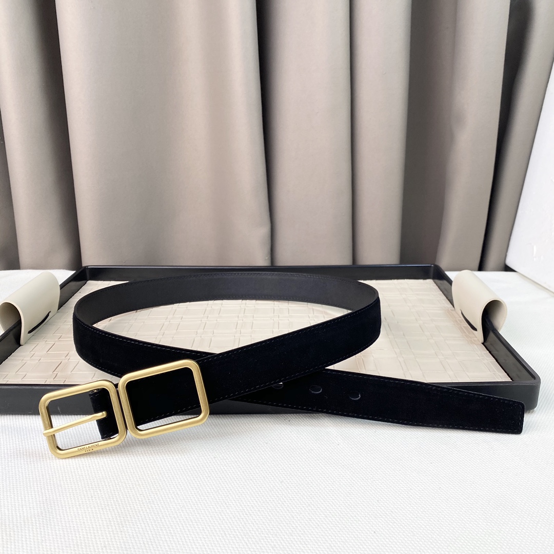 YSL Saint Laurent Leather Belts 1:1 Mirror Version