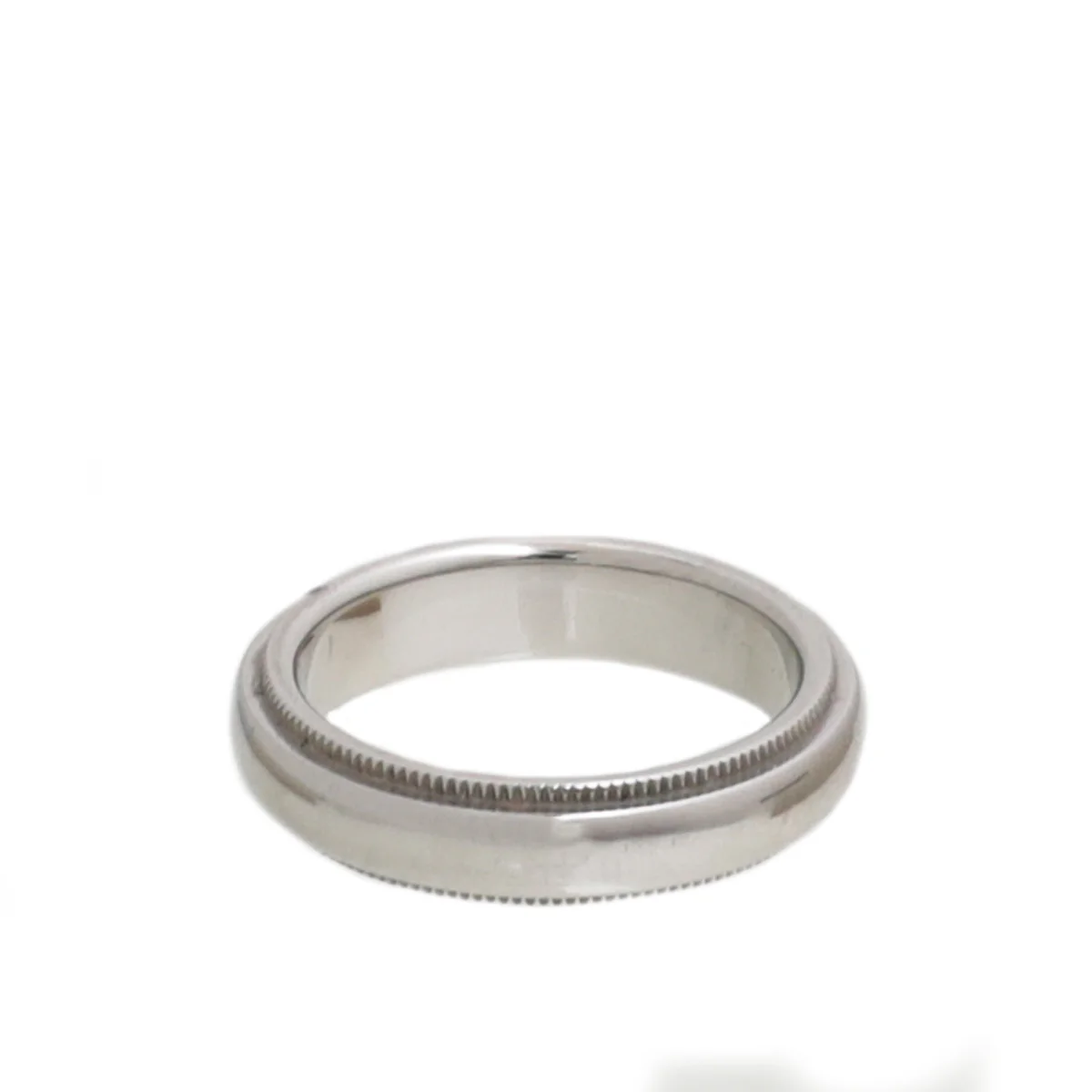 Tiffany & Co Platinum Milgrain Wedding Band Ring 47